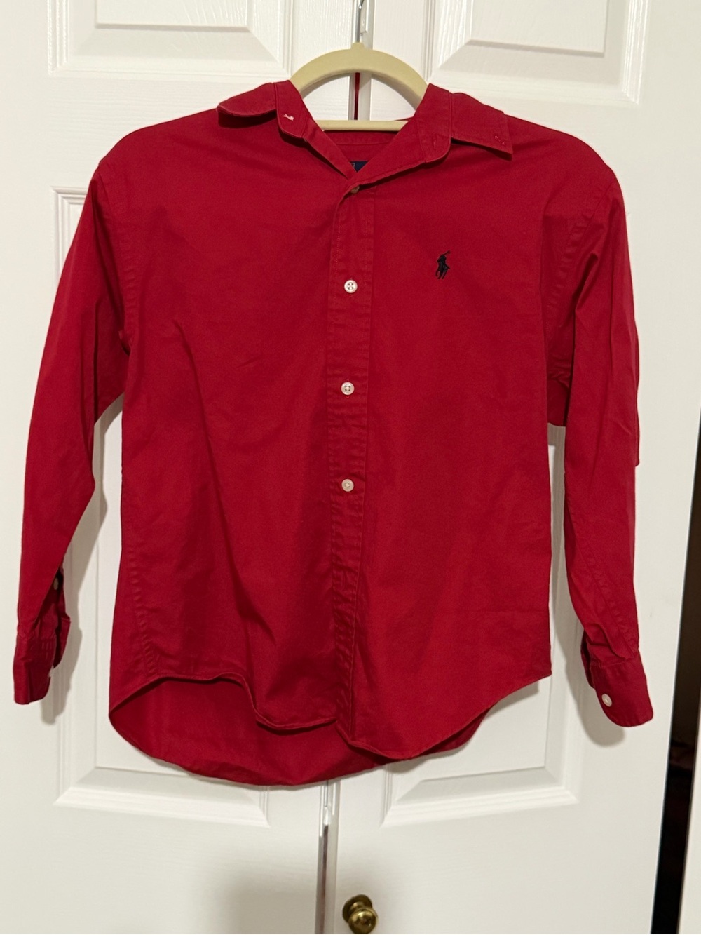 Polo by Ralph Lauren Red Long-Sleeve Button-Down Shirt M